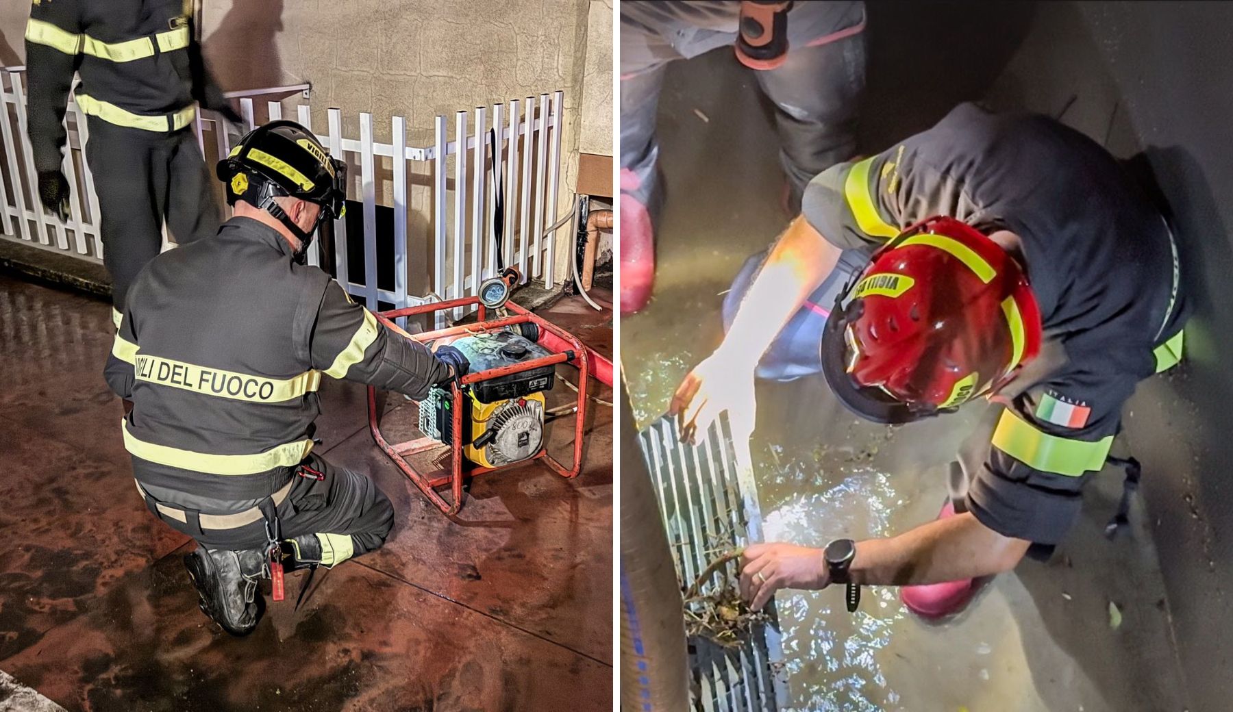 Nubifragio nell'Oristanese, gli interventi dei vigili del fuoco