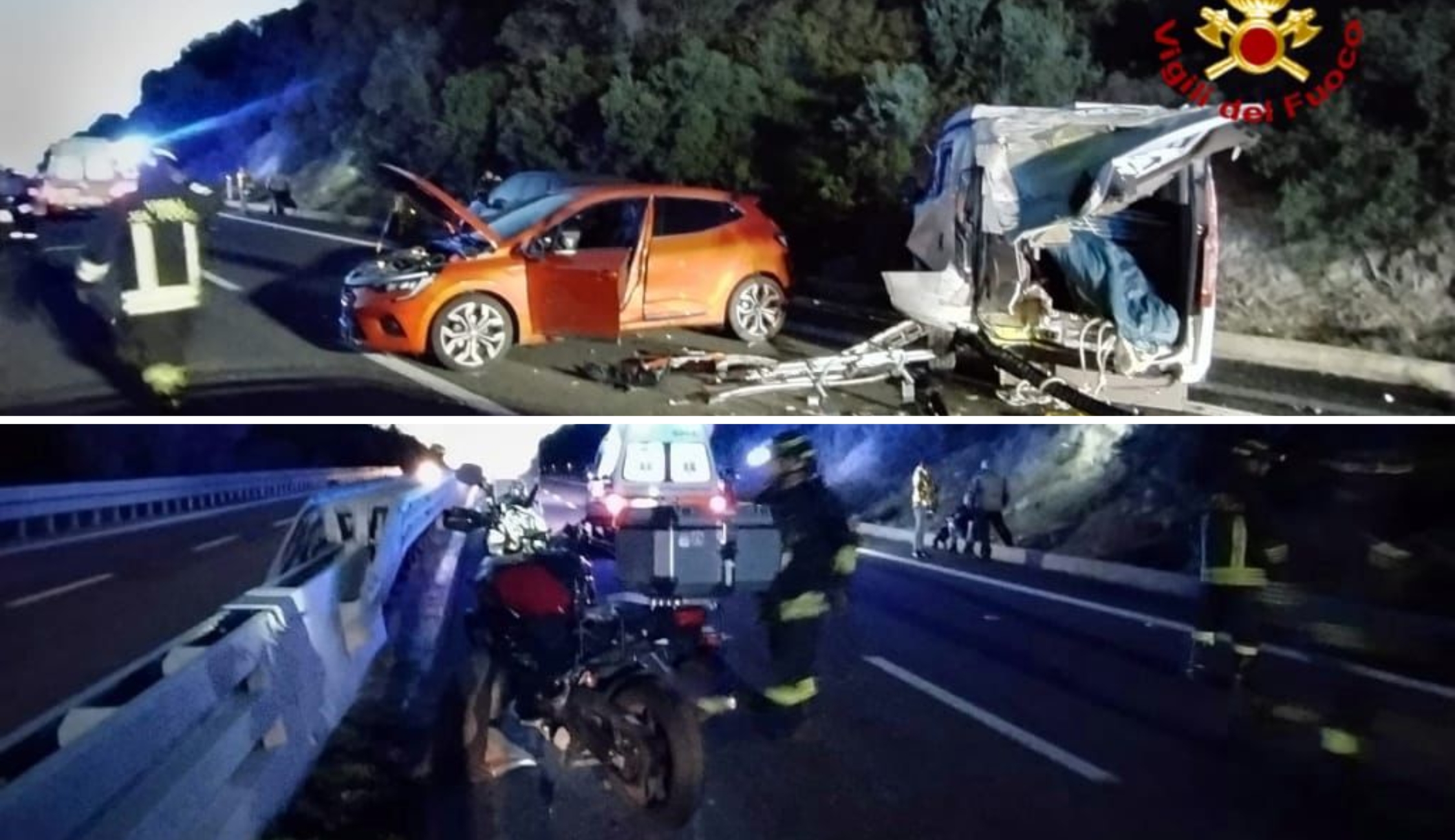 Terribile incidente sulla strada statale 131 Dcn, 11 feriti