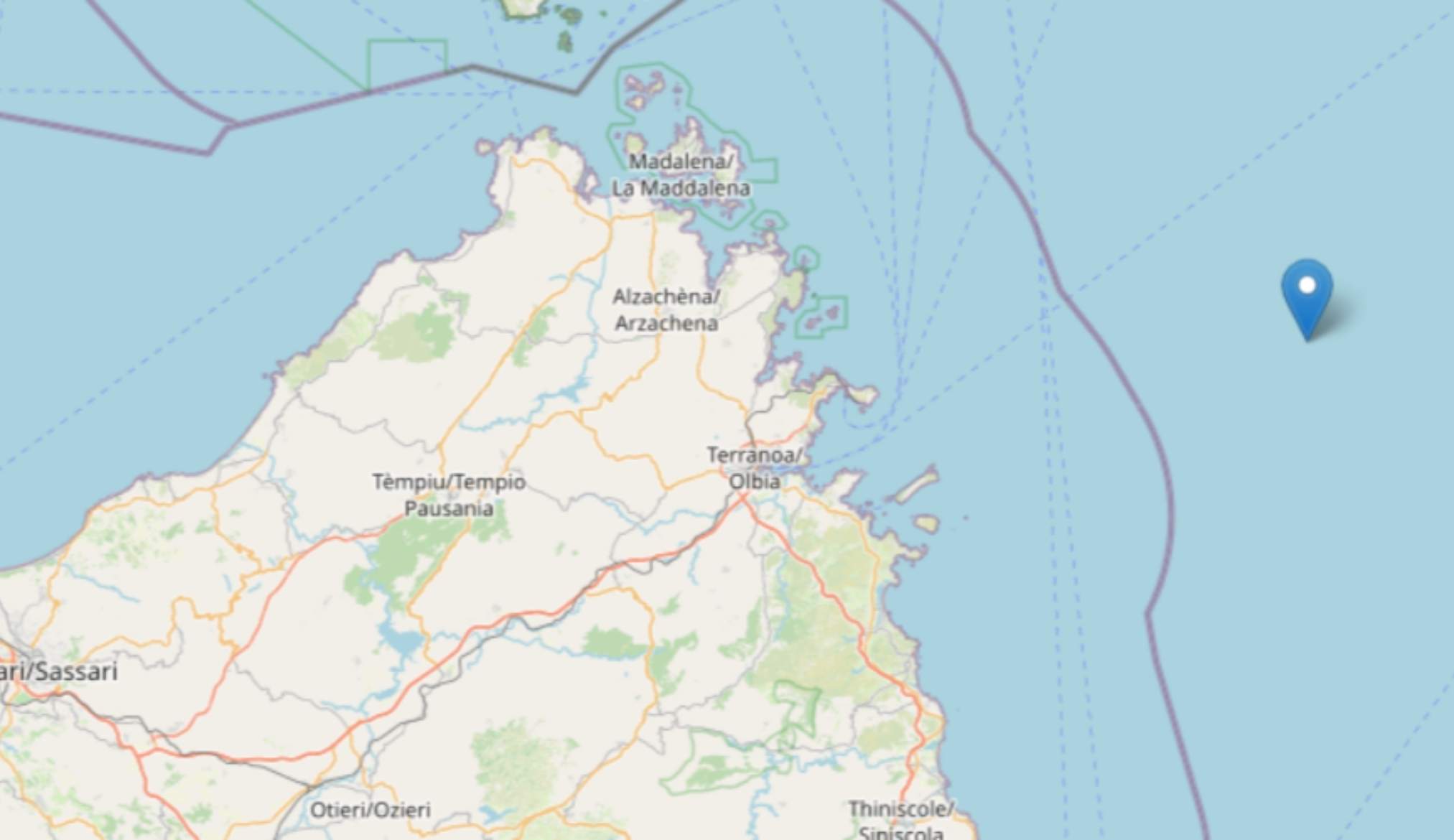 Terremoto nelle acque della Sardegna, registrata una scossa
