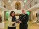 La direttrice dell’Archivio di Stato di Oristano, Michela Poddigue, e il colonnello dei carabinieri di Oristano, Steven Chenet.