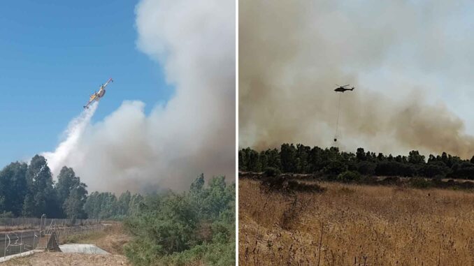 Incendio ad Arborea, i danni sono ingenti