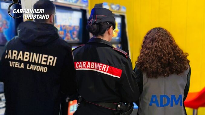 Controlli sul gioco d'azzardo a Oristano, sanzioni e denunce