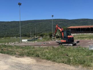 Cantiere per la nuova area sportiva comunale di Seneghe