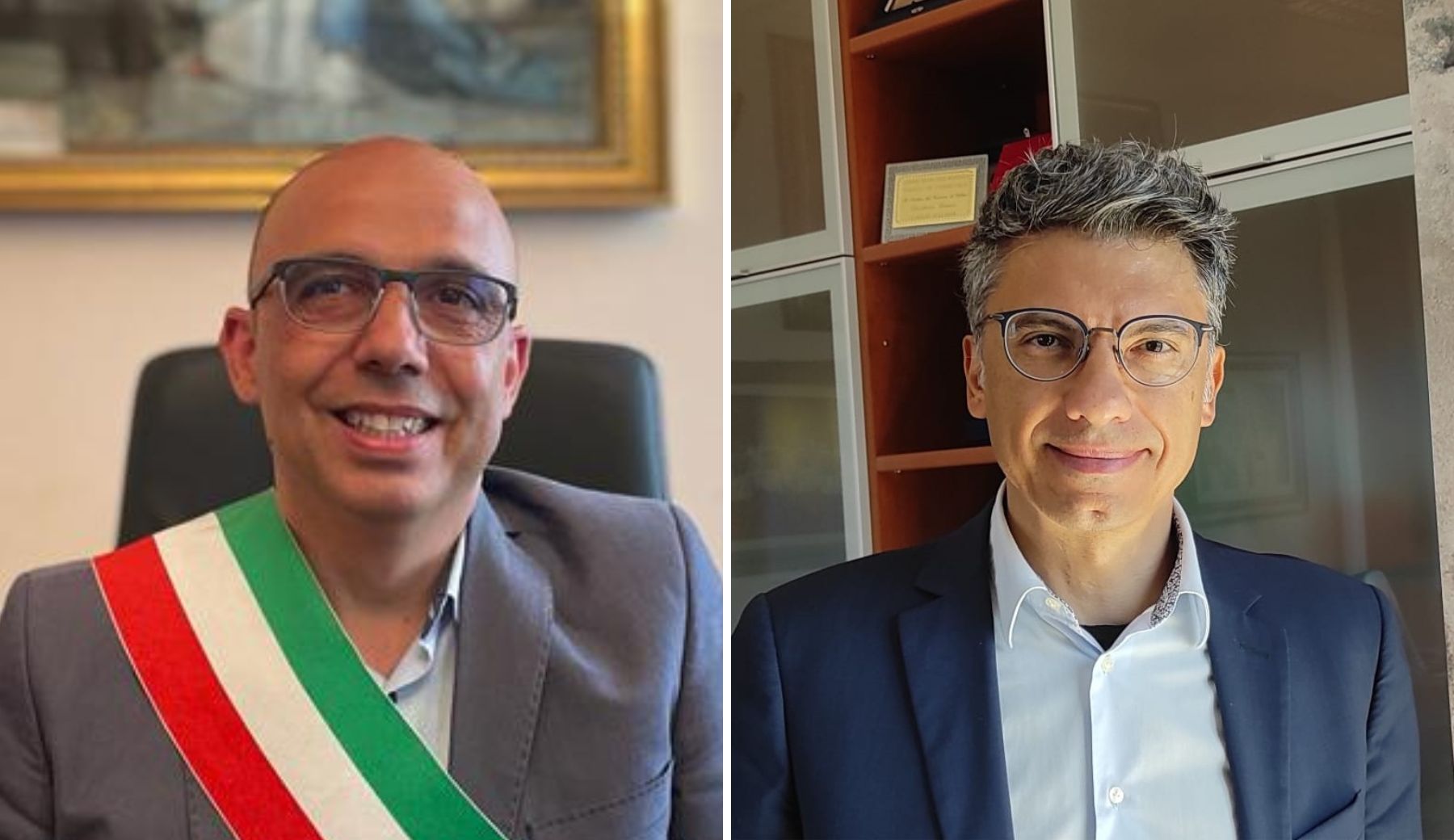 Massimiliano Sanna sindaco di Oristano e Andrea Abis sindaco di Cabras