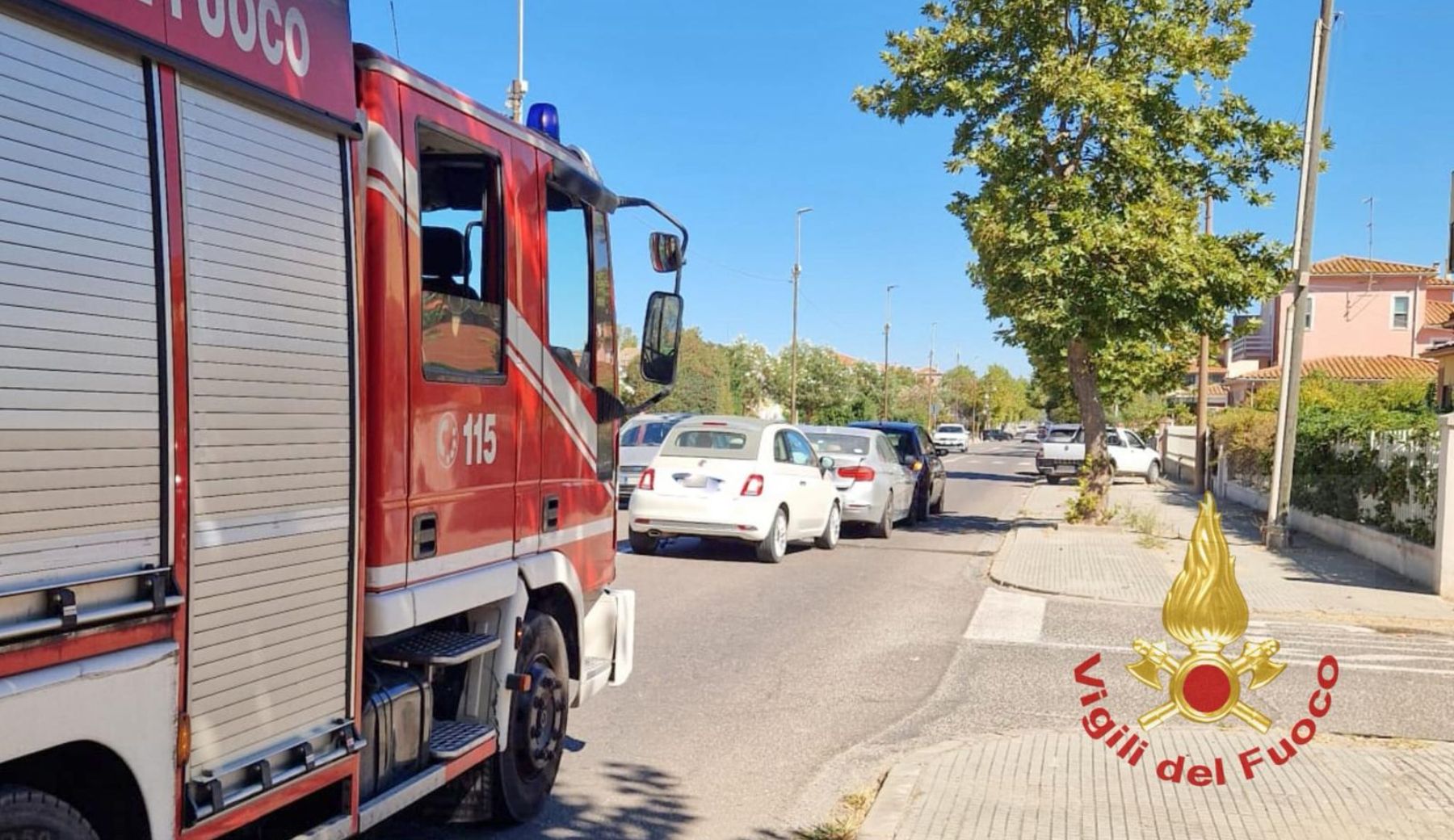Incidente ad Arborea, donna soccorsa dai vigili del fuoco